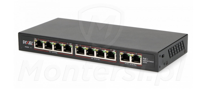 Switch PoE PIX-POE8AT-2FE