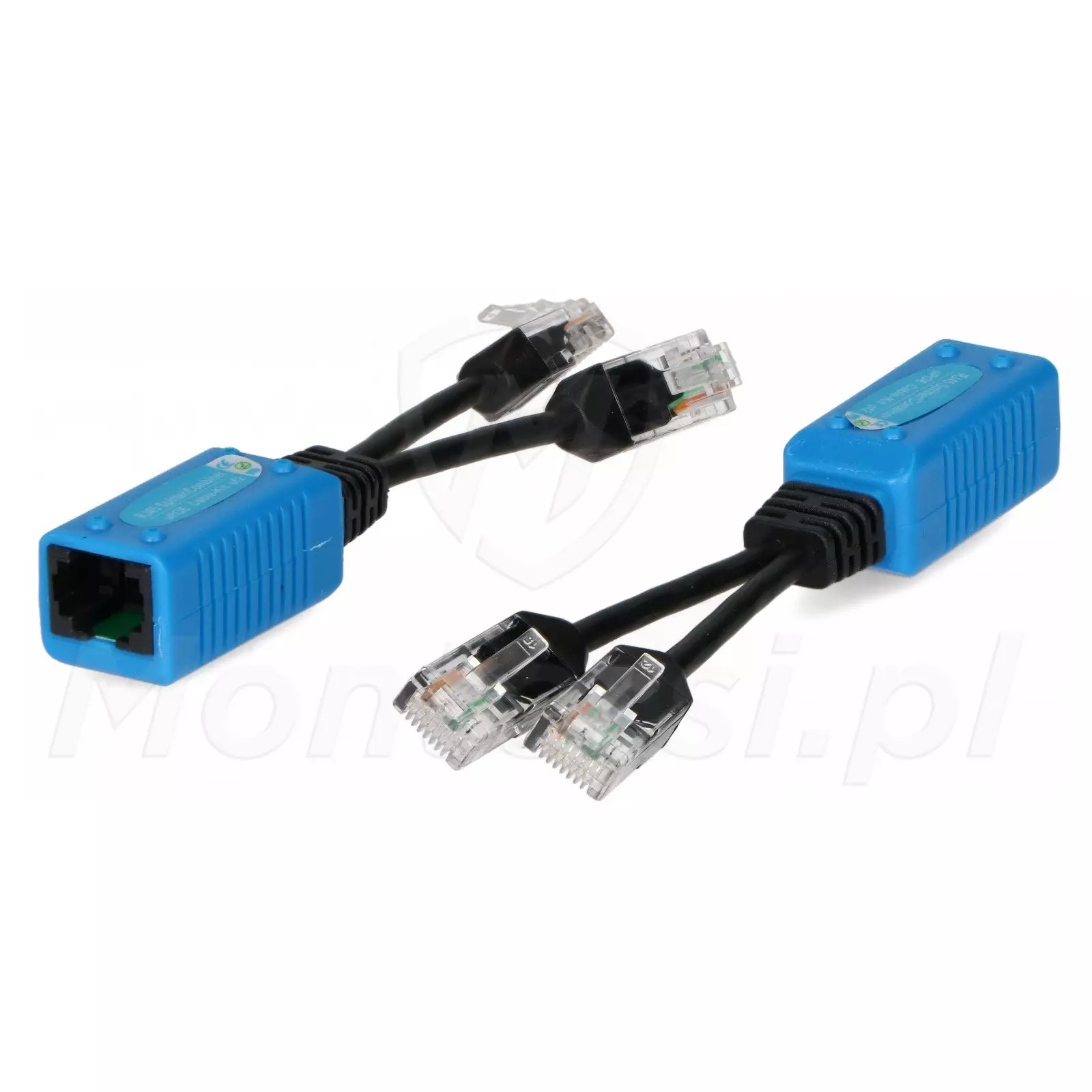 P-POE2 - Splitter 2xRJ45 (wtyk) - 1xRJ45 (gniazdo)