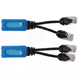 P-POE2 - Splitter 2xRJ45 (wtyk) - 1xRJ45 (gniazdo)