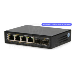 SFG64 - 6-portowy switch, 4x PoE at/af GE, 2x UPLINK SFP